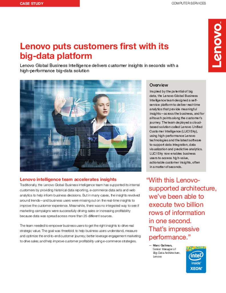 Lenovo Global Business Intelligence