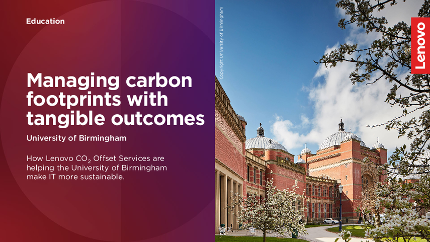 University of Birmingham: Lenovo CO2 Offset Services