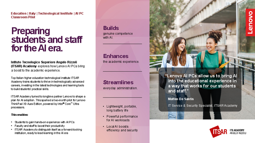 Istituto Tecnologico Superiore Angelo Rizzoli (ITSAR) Academy